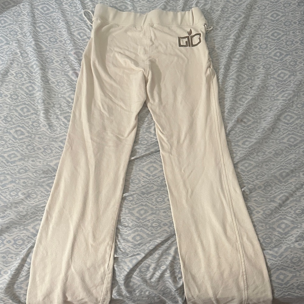 Apricot flared pants with Logo